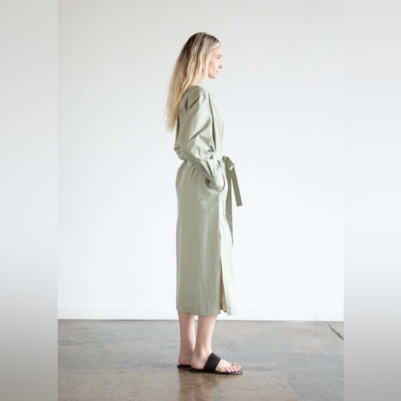 NWT Green Khaki Mijeong Park belted dress - Picture 5 of 8